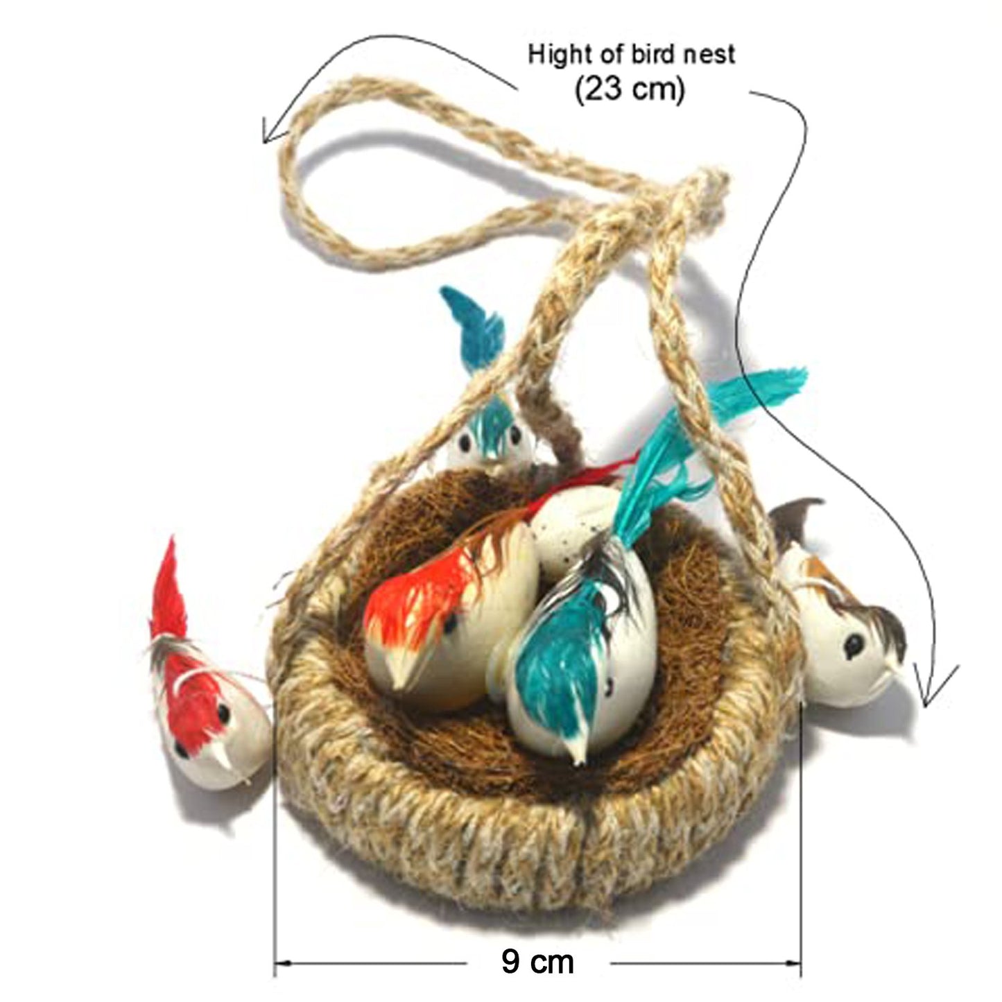 Artificial Jute Hanging Birds Nest Jhumar Chidiyan Ka Ghosla