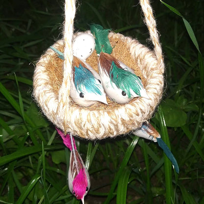 Artificial Jute Hanging Birds Nest Jhumar Chidiyan Ka Ghosla