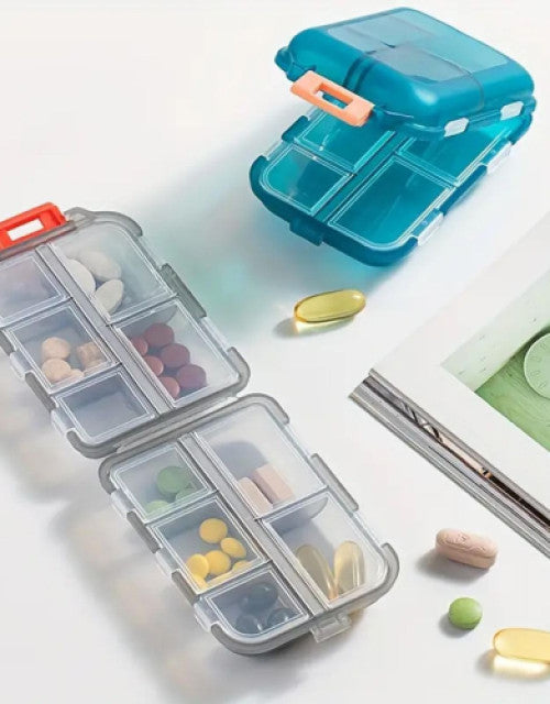 Multifunctional Pill Box, Portable Small Weekly Travel Pill Organizer