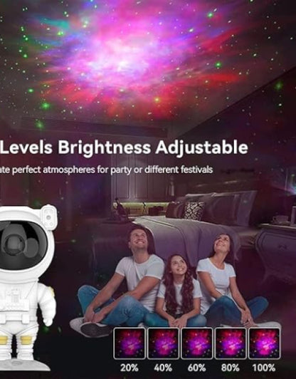 Tech Trends Star Galaxy Astronaut Projector Night Light LED Lamp for Bedroom with 360° Adjustable Timer and Remote Control